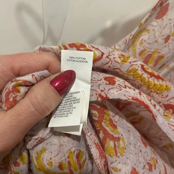 NEW Lucky Brand Maxi Dress Women XL Floral 100% Cotton Wrap Dress Cottagecore - Picture 5 of 13